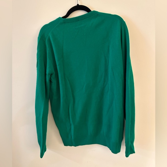 J Crew Cashmere Green Sweater Medium - Picture 3 of 3